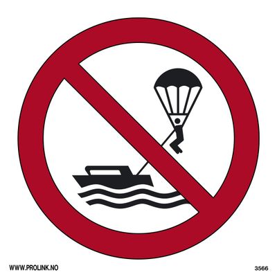 Paraseiling forbudt - PVC