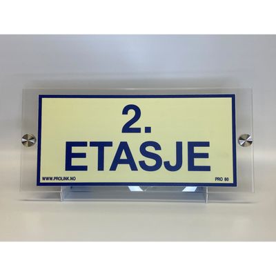 Etasjeskilt i akryl