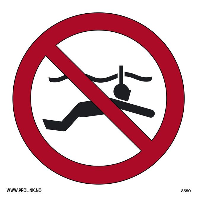 Hovedbilde Snorkling forbudt - PVC